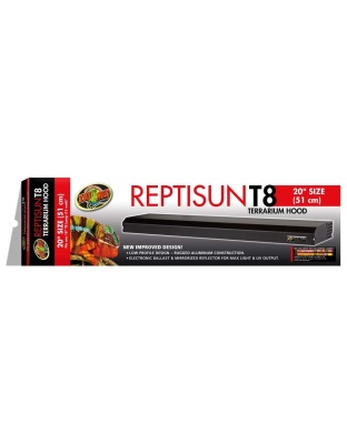 Zoo Med ReptiSun T8 Terrarium Hood Hood Only Black 1ea/20 in