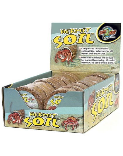 Zoo Med Hermit Soil Coconut Fiber Substrate Natural 2 lb (Case of 16)
