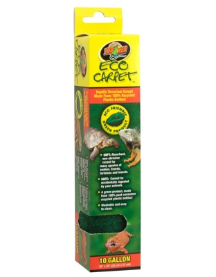 Zoo Med Eco Carpet Reptile Terrarium Carpet Green 1ea/10 gal, 10in X 20in