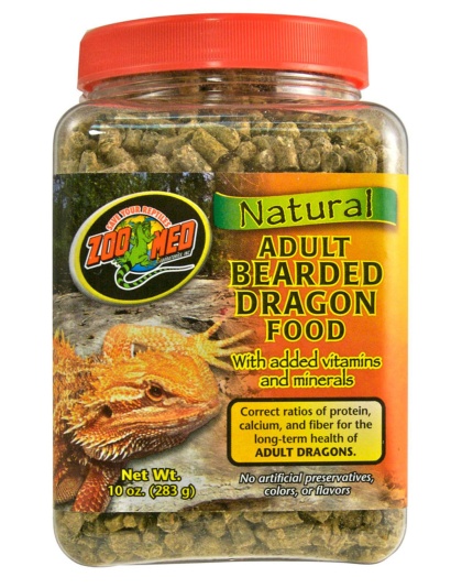 Zoo Med Natural Adult Bearded Dragon Dry Food 1ea/10 oz