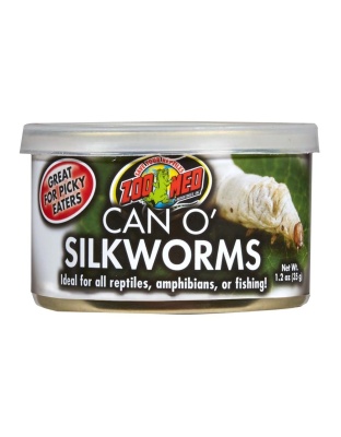 Zoo Med Can O' Silkworms Reptile Wet Food 1ea/1.2 oz