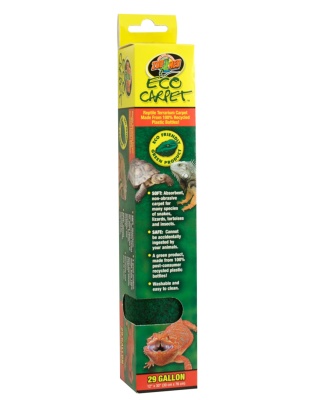 Zoo Med Eco Carpet Reptile Terrarium Carpet Green 1ea/29 gal, 12in X 30in
