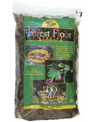 Zoo Med Forest Floor Natural Cypress Mulch Bedding Substrate Brown 1ea/8 qt