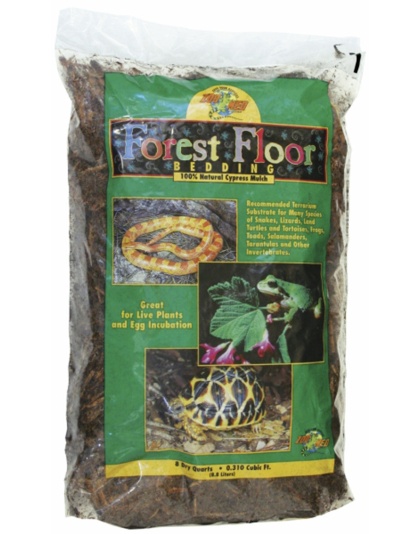 Zoo Med Forest Floor Natural Cypress Mulch Bedding Substrate Brown 1ea/8 qt