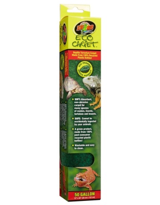 Zoo Med Eco Carpet Reptile Terrarium Carpet Green 1ea/50 gal, 15in X 48in