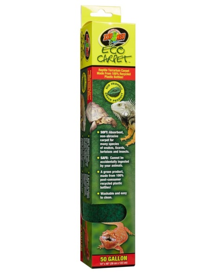 Zoo Med Eco Carpet Reptile Terrarium Carpet Green 1ea/50 gal, 15in X 48in