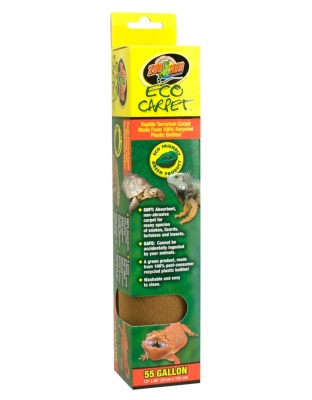 Zoo Med Eco Carpet Reptile Terrarium Carpet Green 1ea/55 gal, 13in X 48in