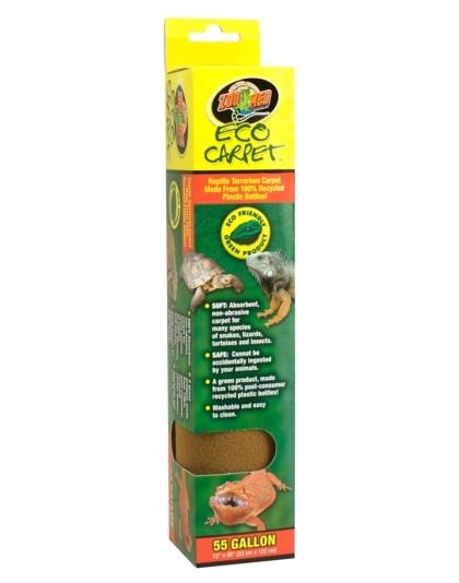 Zoo Med Eco Carpet Reptile Terrarium Carpet Green 1ea/55 gal, 13in X 48in