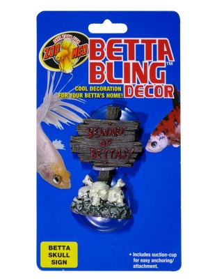 Zoo Med Betta Bling Skull Sign Multi-Color 1ea