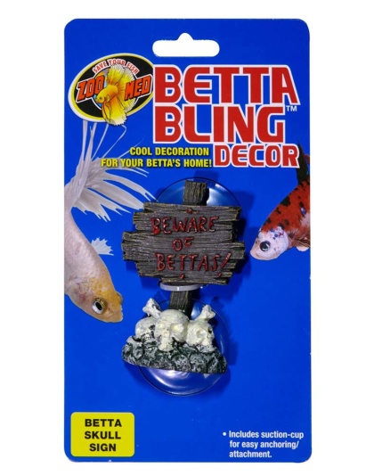 Zoo Med Betta Bling Skull Sign Multi-Color 1ea