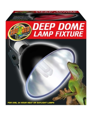 Zoo Med Deep Dome Lamp Fixture Black 1ea/8.5 in