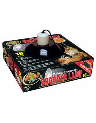 Zoo Med Deluxe Porcelain Clamp Lamp Fixture Black 1ea/10 in