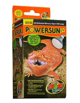 Zoo Med PowerSun UV Self-Ballasted Mercury Vapor Lamp Silver 1ea/80 W