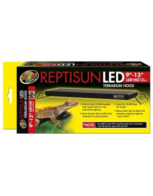 Zoo Med ReptiSun LED Terrarium Hood Black 1ea/9 In - 13 in