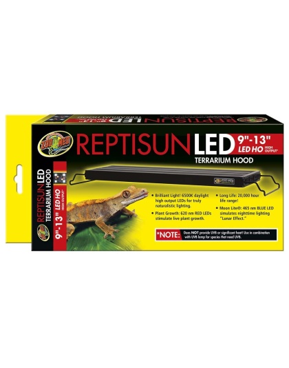 Zoo Med ReptiSun LED Terrarium Hood Black 1ea/9 In - 13 in