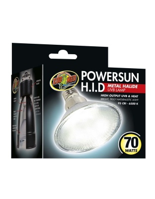 Zoo Med PowerSun H.I.D. Metal Halide UVB Lamp Silver 1ea