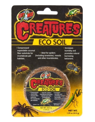 Zoo Med Creature Eco Soil Coconut Fiber Substrate Brown 1ea/45 g