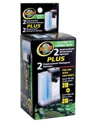 Zoo Med Replacement Sponge Combo for Turtle Clean 318 or Micro Clean 316 Filters 1ea/4 ct