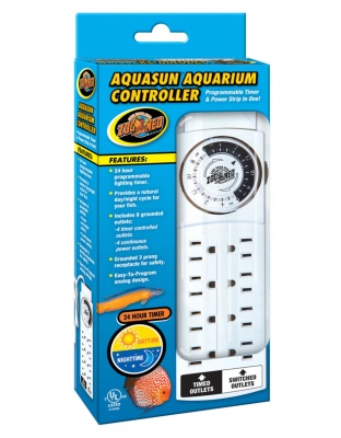 Zoo Med AquaSun Aquarium Controller Timer and Power Strip White 1ea