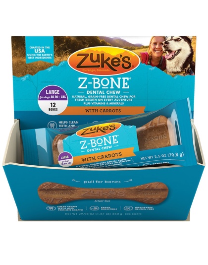 Zukes Dog Z-Bone Large Carrot 12 Pack