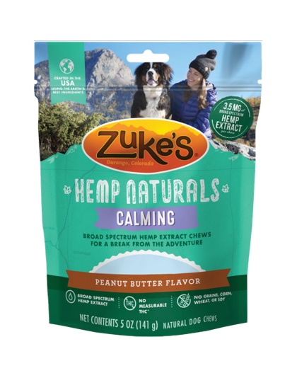 Zuke Dog Hemp Naturals Calm Grain Free Peanut Butter 5oz.