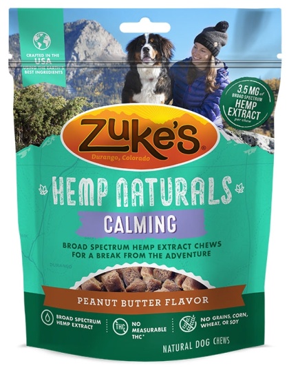 Zukes Dog Hemp Naturals Calm Grain Free Peanut Butter 5oz.