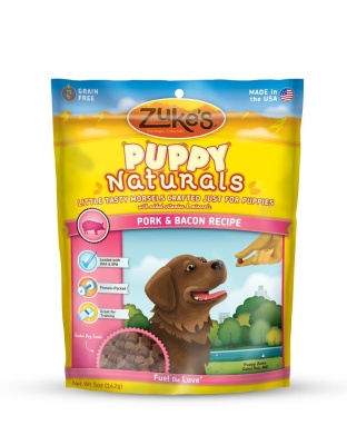 Zukes Puppy Naturals Grain Free Pork And Chickpea Dog Treats 5 oz.