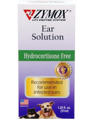 Zymox Ear Solution without Hydrocortisone 1.25oz 1ea/1.25 fl oz